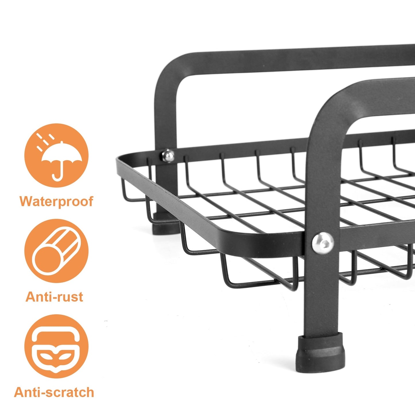1Pc 2-Tier Dish Drying Rack For Kitchen Counter Space Saving Rustproof Dish Rack With Drainboard Detachable Kitchen Drainer Organizer Set With Utensil Holder Bowl Rack Dish Rack Chopping Board Rack