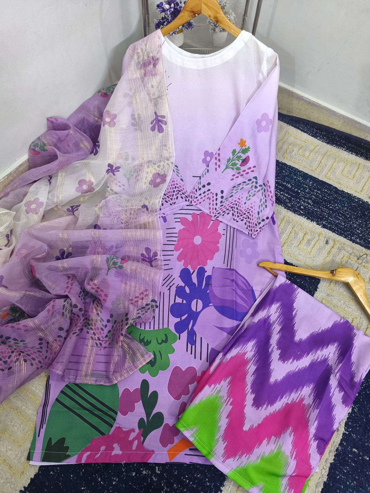 MOST TRENDING LONG 3 PC CO-ORD SET 🦋