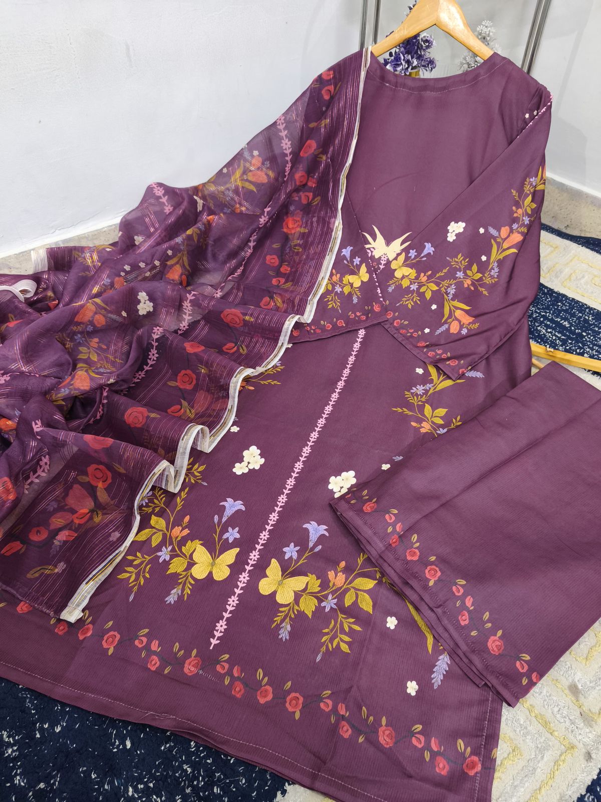 MOST TRENDING LONG 3 PC CO-ORD SET 🦋