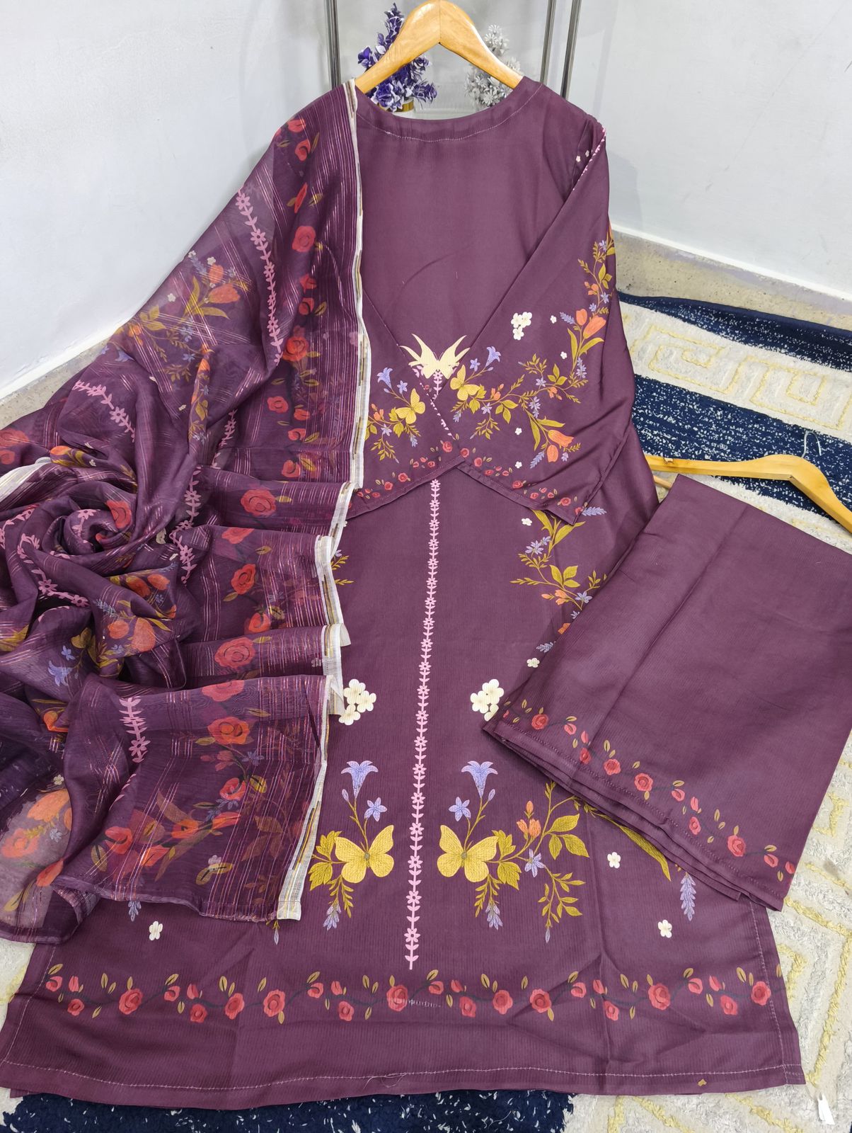 MOST TRENDING LONG 3 PC CO-ORD SET 🦋