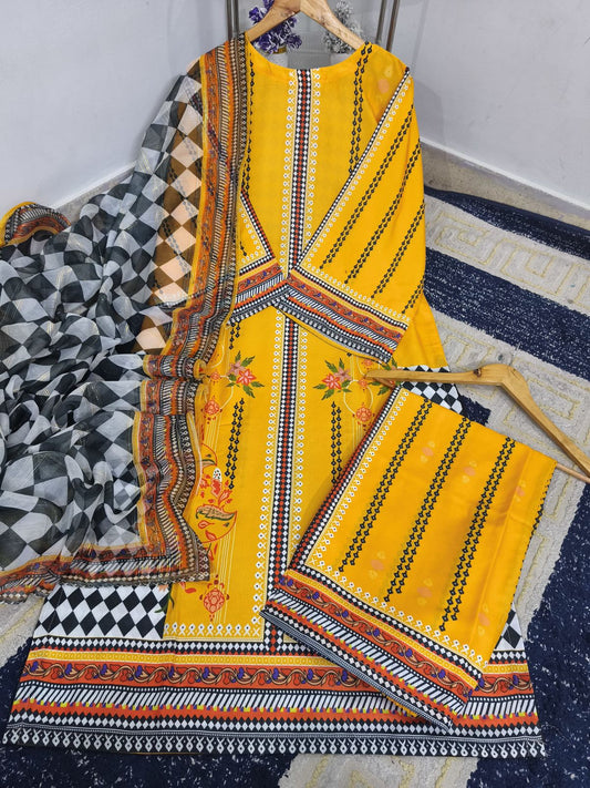 MOST TRENDING LONG 3 PC CO-ORD SET 🦋